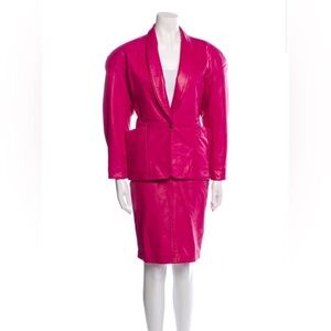 NORTH BEACH LEATHER Women's Pink Lambskin Leather Blazer Jacket